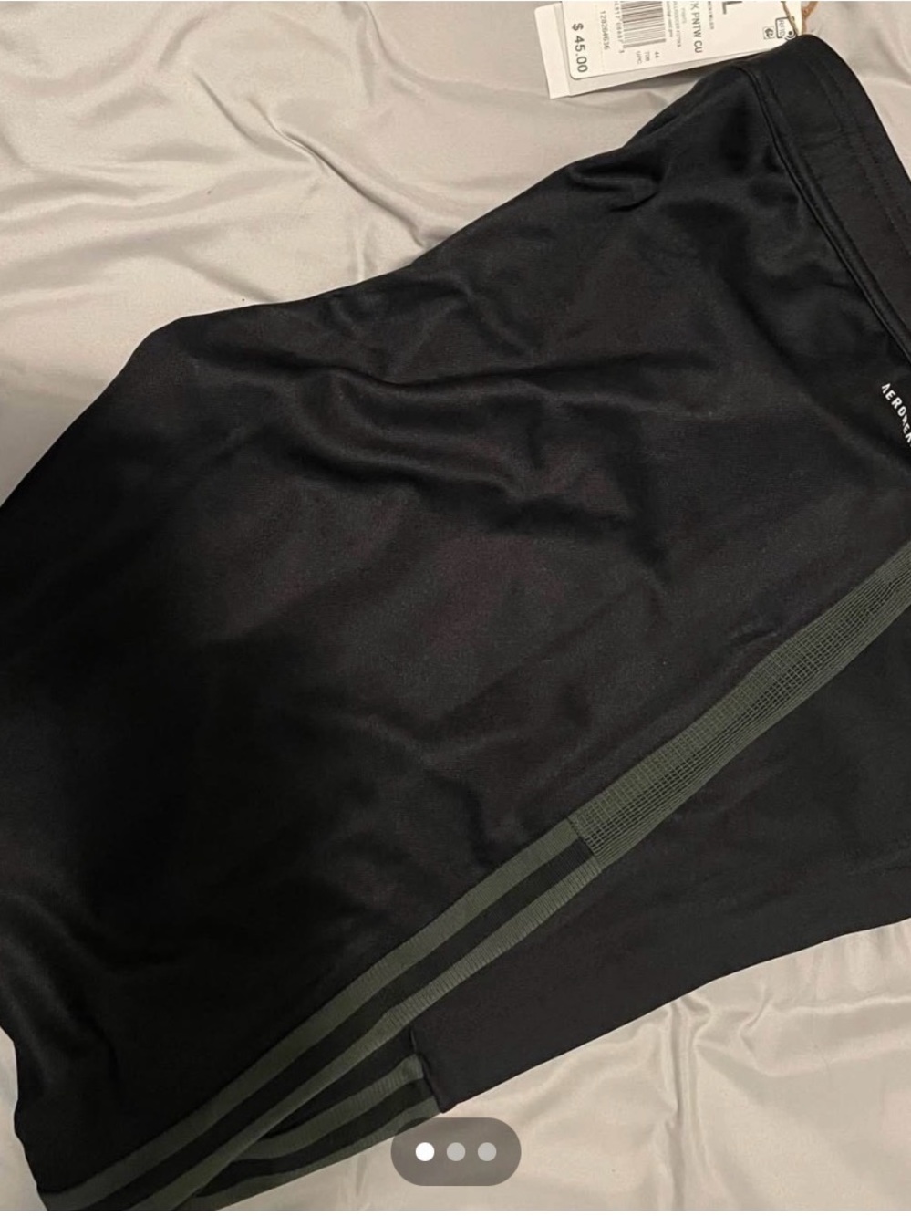 Women’s Black Adidas Pant with Gray Stripes